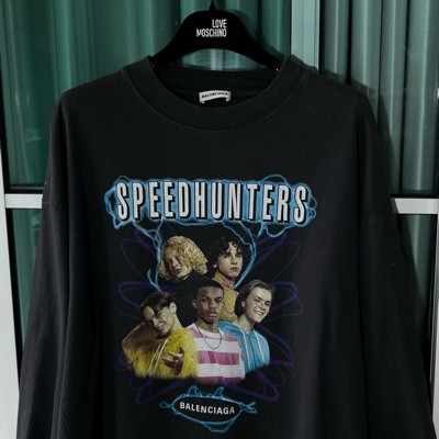 Balenciaga Speedhunters Oversized Long Sleeve Dark Gray