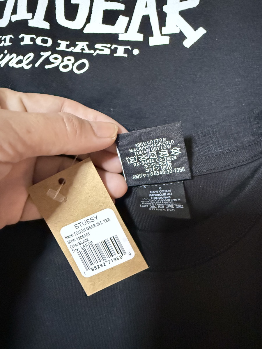Buy Stussy Tough Gear international Tee Black | SASOM