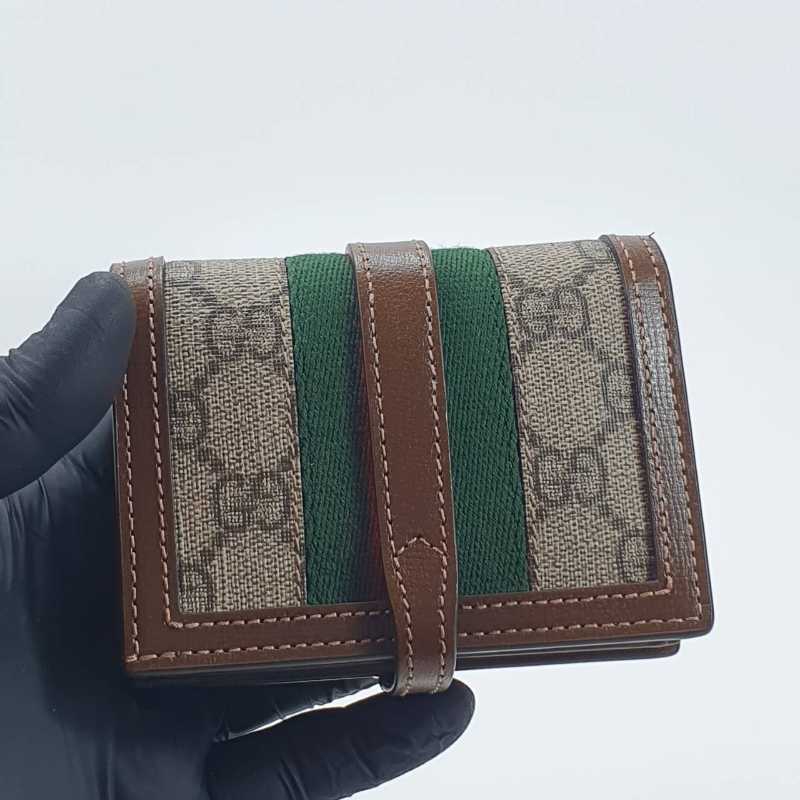 Gucci GG Supreme 1961 Jackie Card Case Wallet (SHF-Roet5l) – LuxeDH