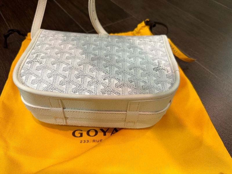 Goyard Goyardine Blue Belvedere PM Bag Palladium Hardware