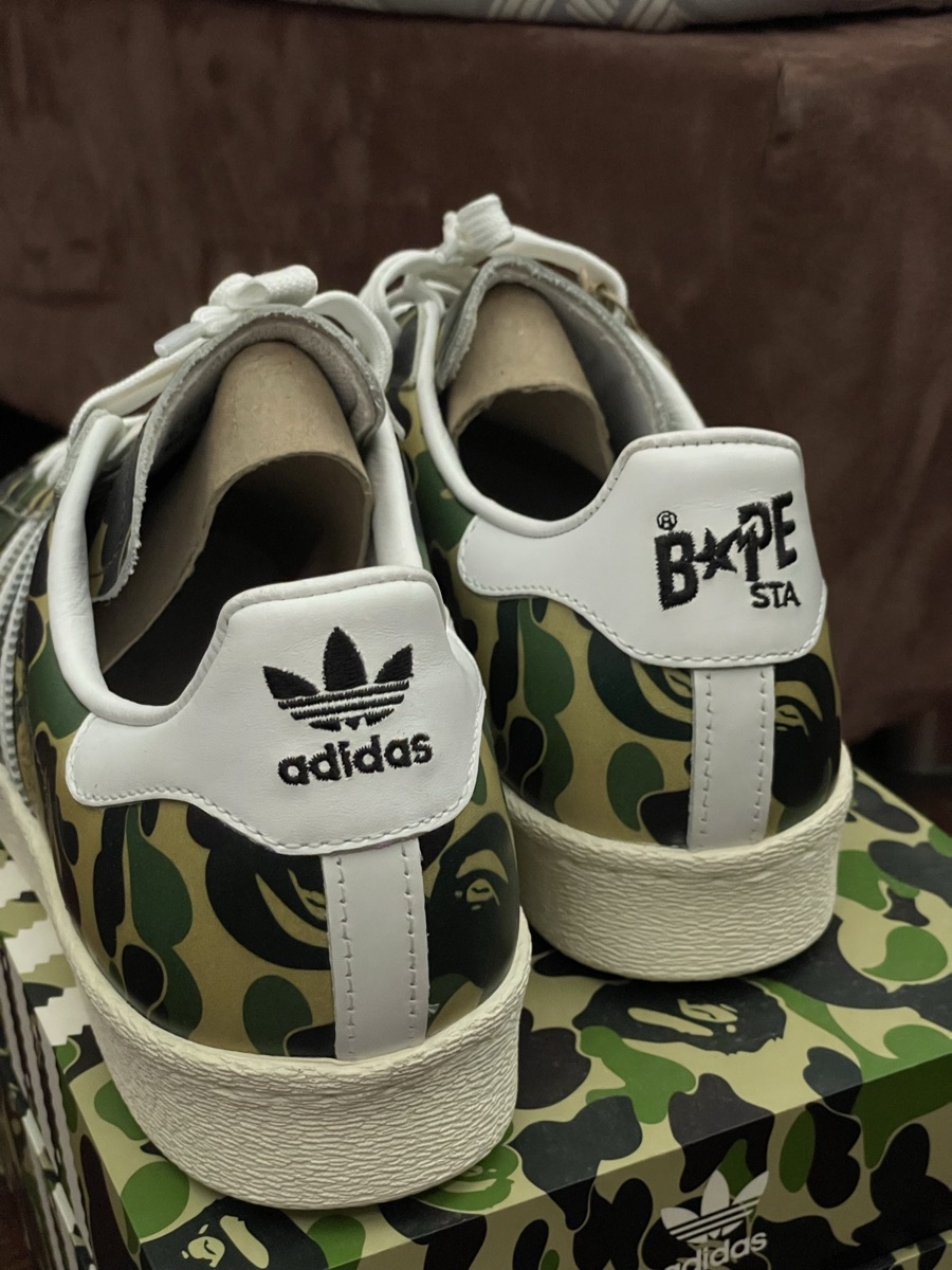 adidas gazelle silver green womens Preowned Adidas Superstar Bape ABC Camo Green Sz 11.5M/13W  Music City  Vintage