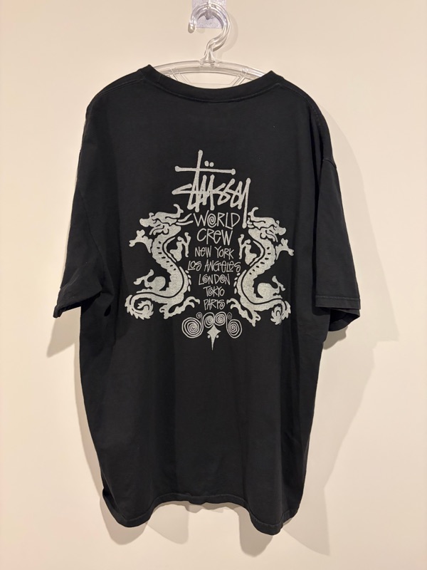 Buy Stussy Double Dragon Tee Pigment Dyed Black | SASOM