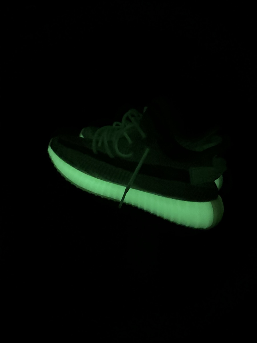 The Dark Yeezy Yeezy 350 Green Glow Sneakers Yeezreel Glow