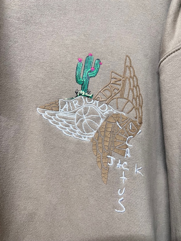 Travis Scott Cactus Jack x Jordan Pullover Hoodie Khaki/University Red