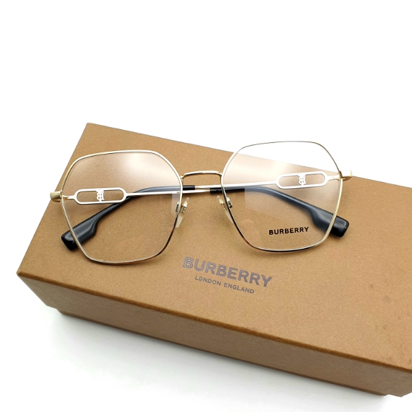 メガネ Burberry Eyeglass Frame BE1361 1109 Charley Gold Burberry 0BE1361 Optical Frame 1109 Gold - eye-oo.com