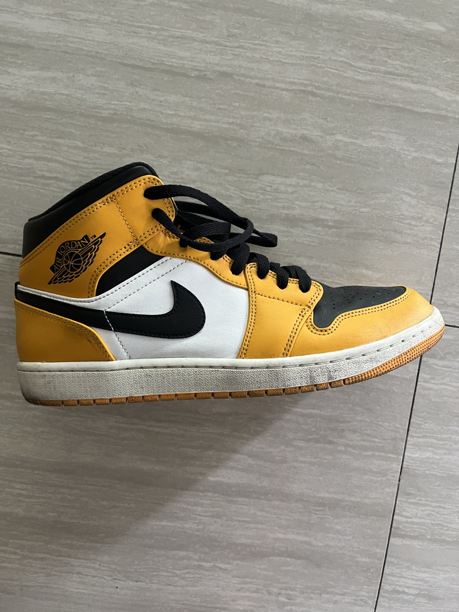 black and yellow suede jordans