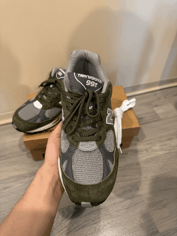 New Balance 991 MiUK Dark Green Grey Tan ダーク グリーン New Balance 991v2 MiUK Kombu Green Men's - U991GR2 - US