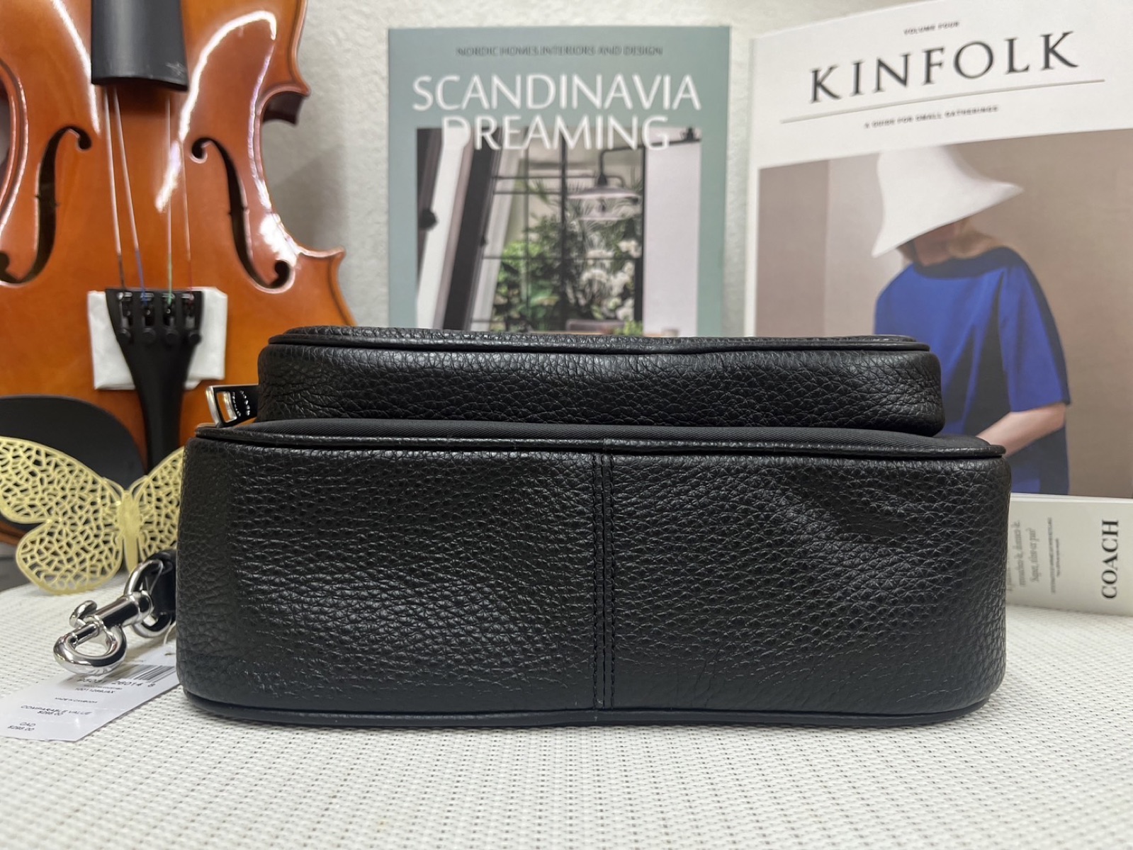 SASOM | กระเป๋า Coach Court Fabric With Leather Shoulder Bag 