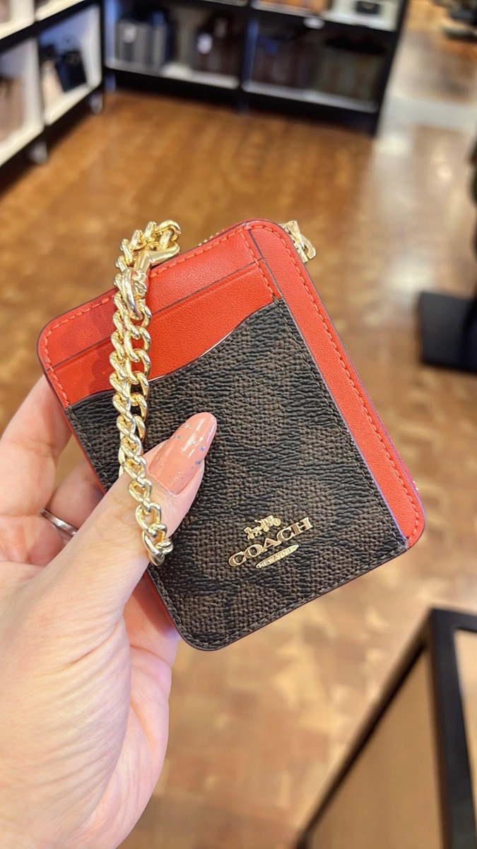 SASOM | bags Coach Leather Card Holder Mini Women's Walnut