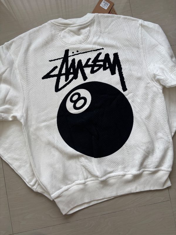 ★人気★【Stussy】★8 BALL CREW PIGMENT DYED★Natural★ Stussy 8 Ball Pigment Dyed Crew Full Zip Green Hoodie - 8