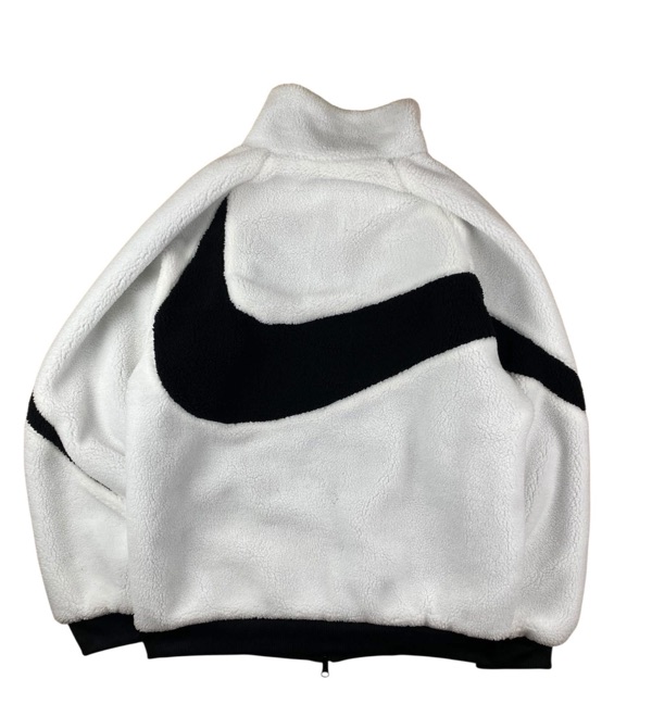 Nike Big Swoosh Reversible Boa Jacket (Asia Sizing) White Black (W)