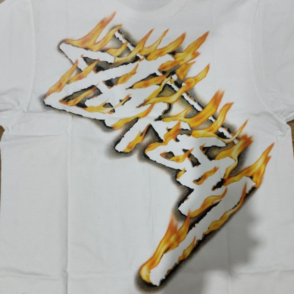 Stussy Burning Stock Tee White Shop Authentic at SASOM Stussy Burning Stock Tee White Shop Authentic at SASOM