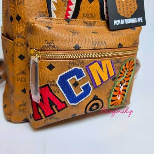 Buy MCM X BAPE Shark Stark Backpack in Visetos | SASOM