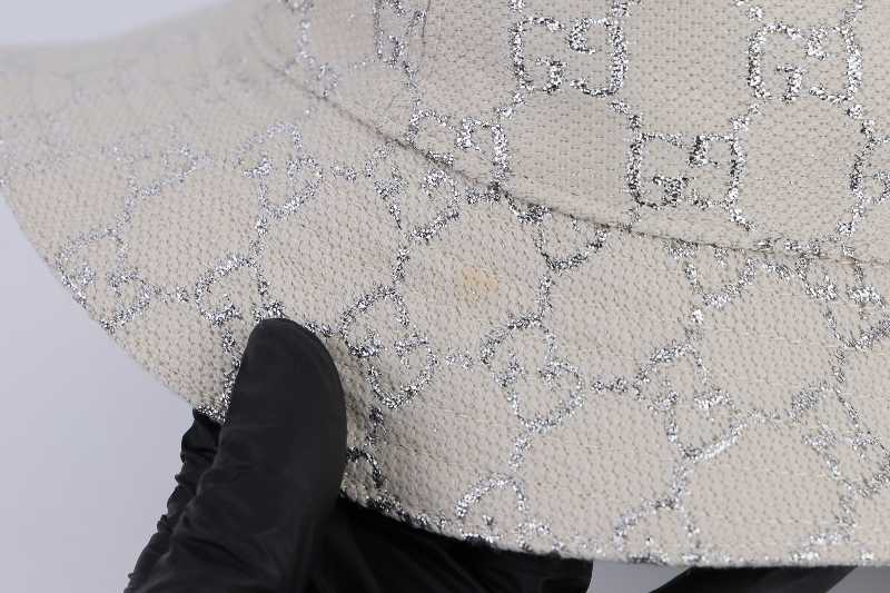 Buy Gucci GG Lame Bucket Hat White Silver | SASOM