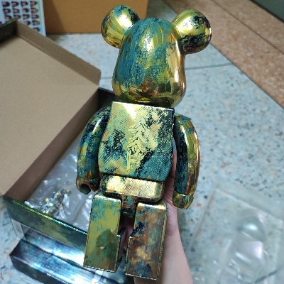 MEDICOM TOY - BE@RBRICK PUSHEAD #5 GOLD 100％ & 400％の+