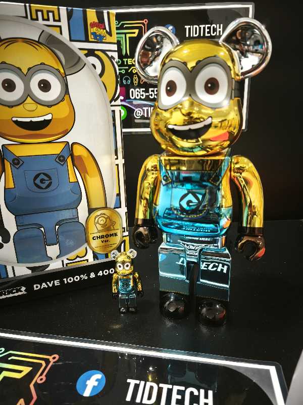 BE@RBRICK DAVE CHROME Ver. 100％ & 400％ | ของแท้ ราคาดีที่สุด