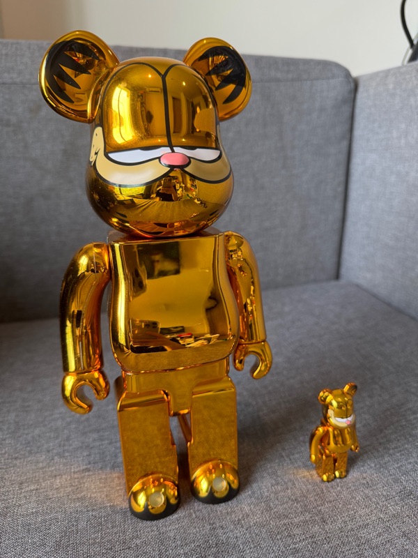 BE@RBRICK GARFIELD GOLD CHROME Ver. 400% + 100% | ของแท้