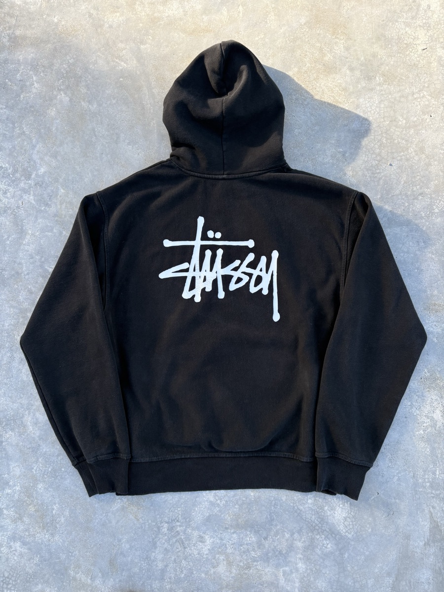 ★Stussy Stussy Basic Stussy Pigment Dyed Hoodie Black★ Stussy Basic Pigment Dyed Hoodie Black, Blue, Gray, White