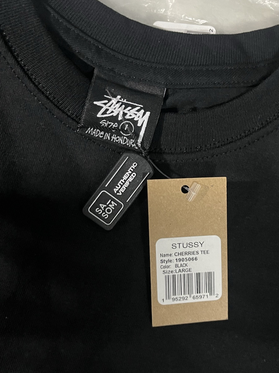 Stussy Cherries Tee Black Shop Authentic at SASOM Stussy Cherries Tee Black Shop Authentic at SASOM
