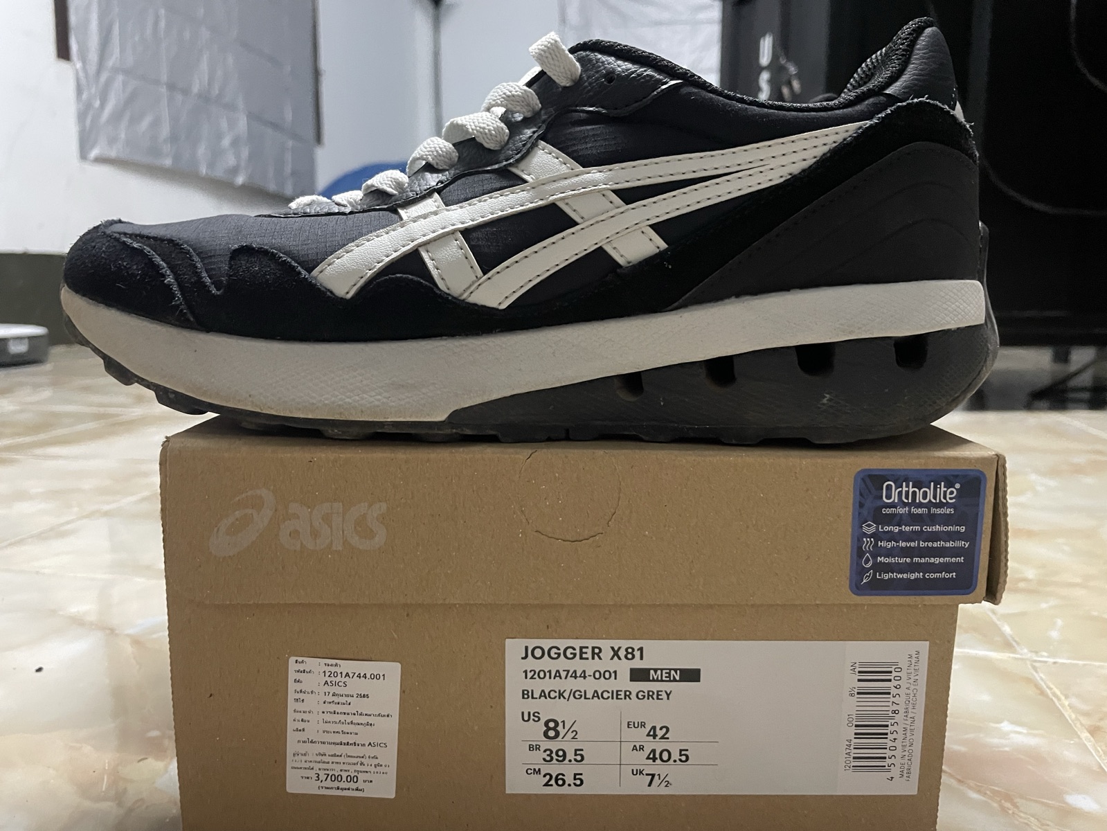 SASOM | shoes Asics Jogger X81 Black Glacier Grey Check the  display picture 1