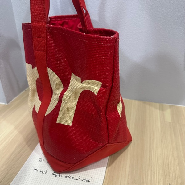 Supreme Raffia Tote Red Shop Authentic at SASOM