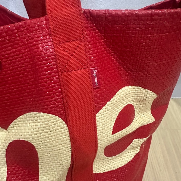 Supreme Raffia Tote Red Shop Authentic at SASOM