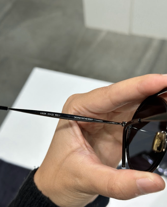 Dior sunglasses In Black Metal With Grey Lenses | ของแท้