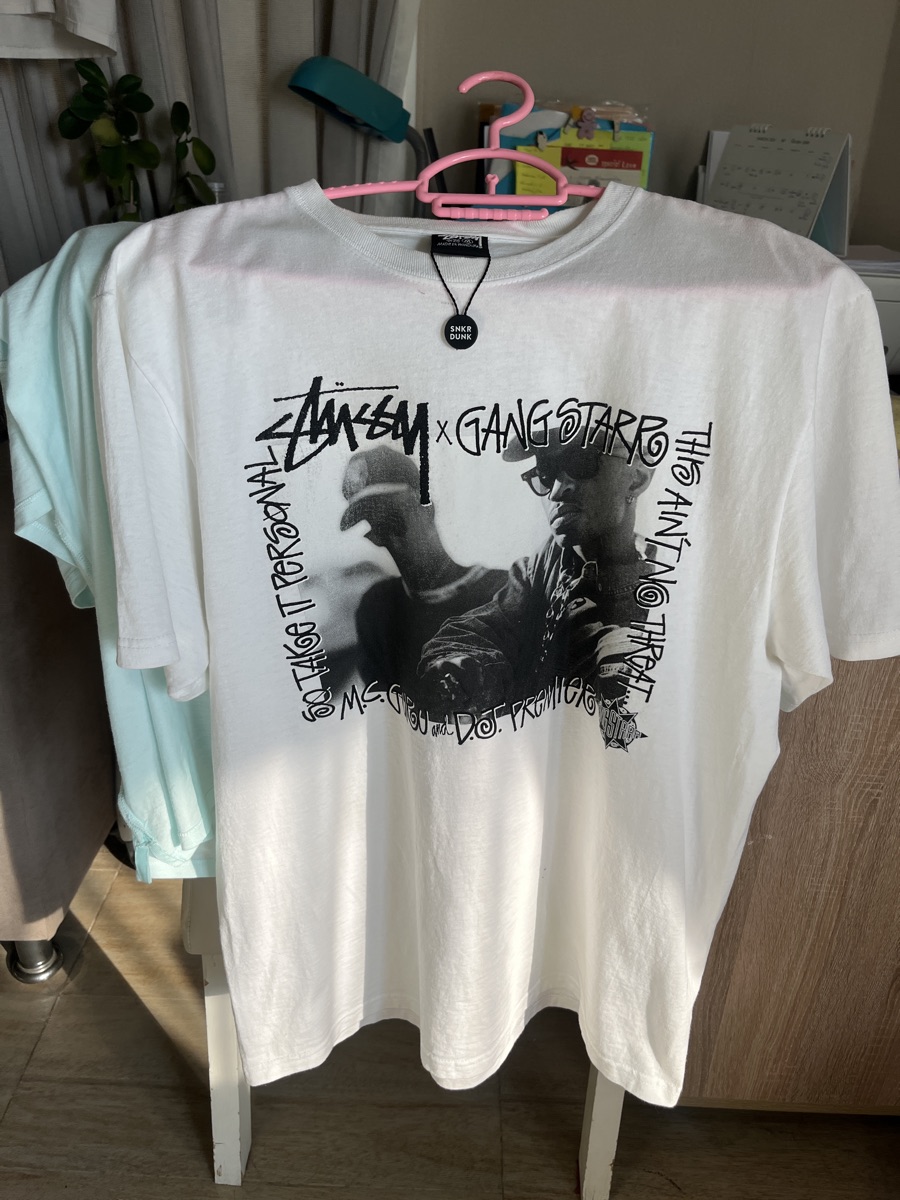 Stussy x Gang Starr Take It Personal T-Shirt White