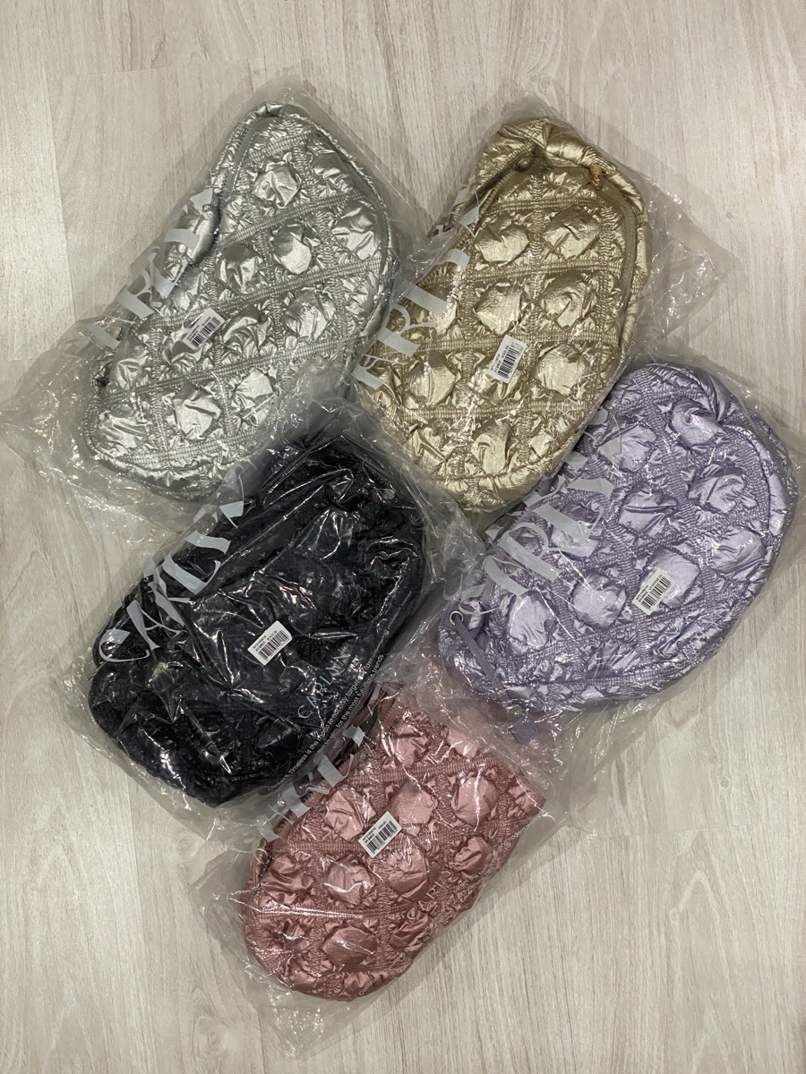 Carlyn Cozy Glaze In Nylon With Silver Hardware Lavender