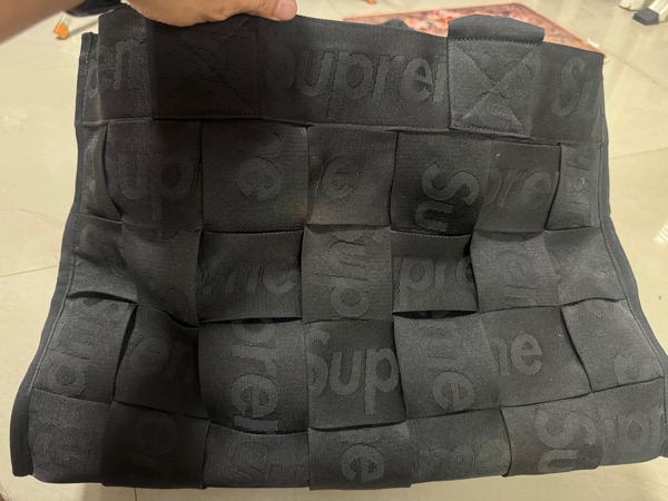 Buy Supreme Woven Large Tote Bag Black (SS23) | SASOM