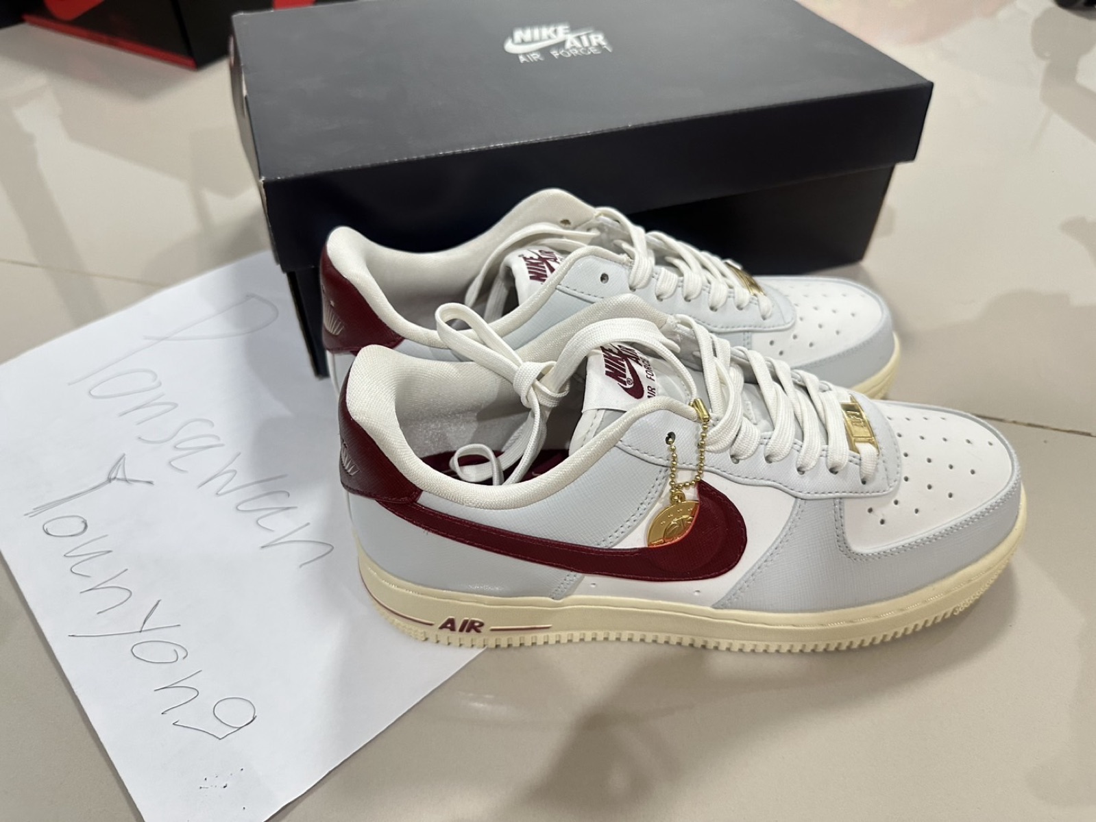 Nike Air Force 1 Low '07 SE Just Do It Photon Dust Team Red (W)