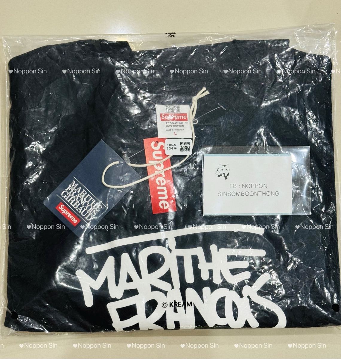 【Supreme x Marithe + Francois Girbaud】T-Shirt Black 25SS SUPREME SS25 MARITHÉ + FRANÇOIS GIRBAUD TEE BLACK WHITE RED