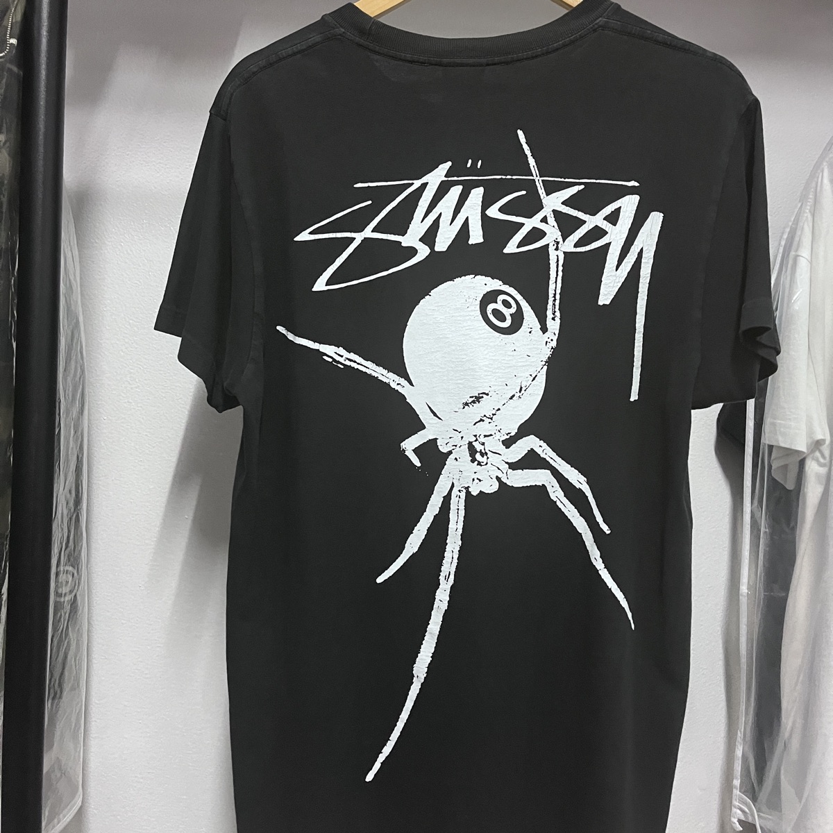 ★【Stussy】★Stussy Arachnid T-Shirt Pigment Dyed Grey★ Buy Stussy Arachnid Pigment Dyed Tee 'Grey' - 1905015 GREY
