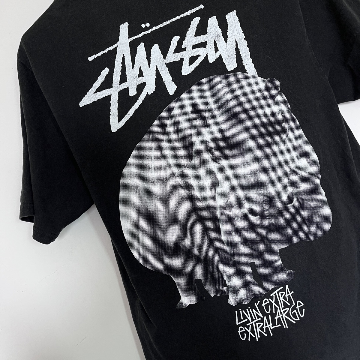 Stussy Livin' Large T-Shirt Black Shop Authentic at SASOM