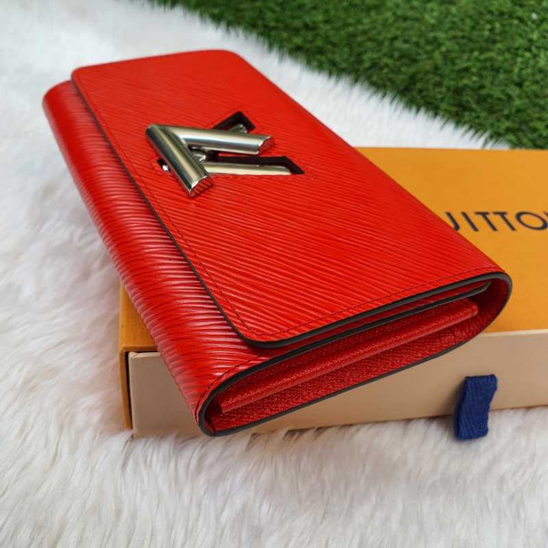Louis Vuitton LV Twist Wallet Long Wallet Red Epi Leather M61179 Auth JP  Used