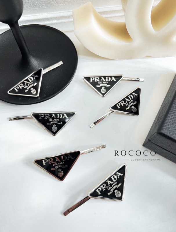 Triangolo hair accessory Prada Black in Steel - 25808006