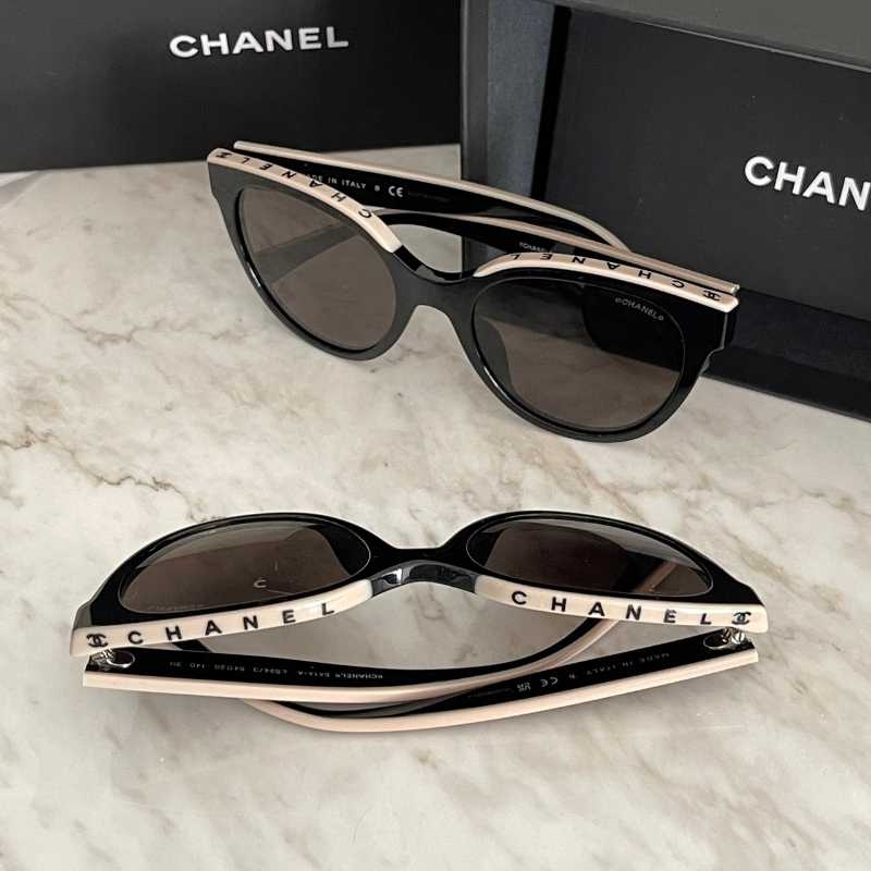 Chanel Butterfly Sunglasses A71483 X02123 S0116, Black, One Size