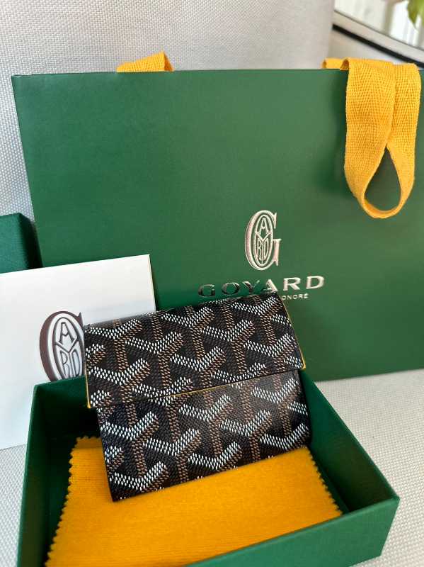 Goyard Marigny Wallet Gray in Canvas/Calfskin Leather with Palladium-tone -  US