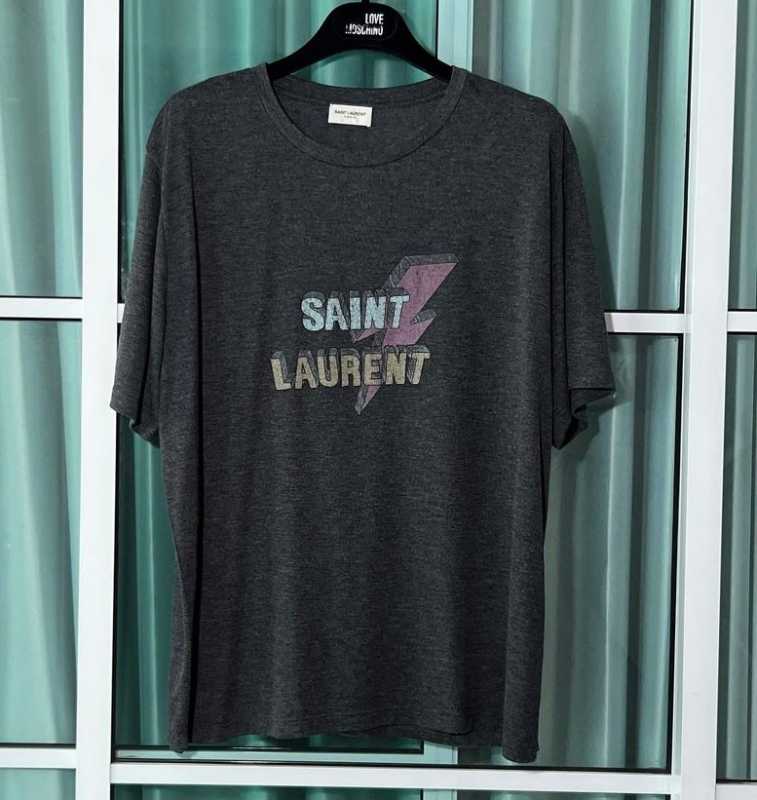 saint laurent lightning bolt tee