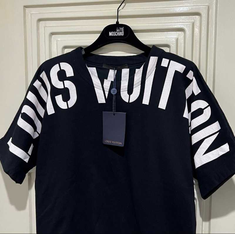 Louis Vuitton Black XXL Fragment Bolt Men Tee Shirt ref.354974