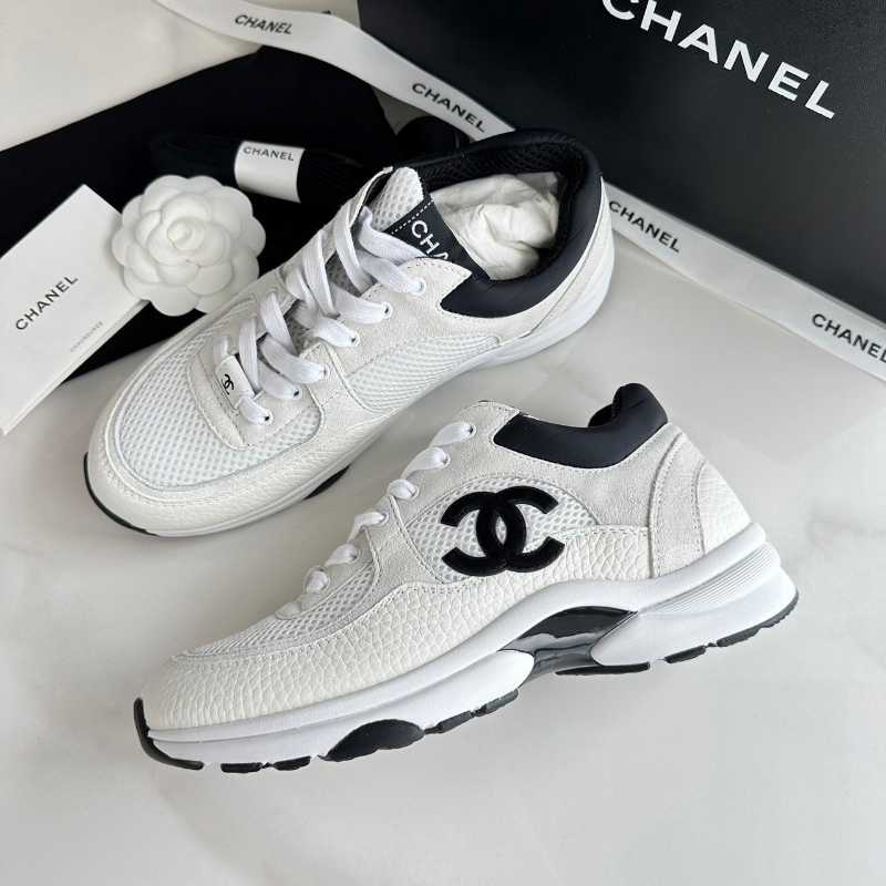 SASOM  รองเท้า Chanel Sneakers Mesh Suede Calfskin Grained Calfskin & White  Black เช็คราคาล่าสุด