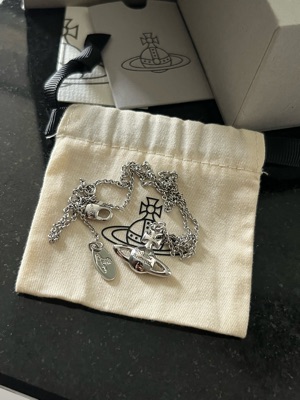 Vivienne Westwood Grace Bas Relief Pendant In White Crystal