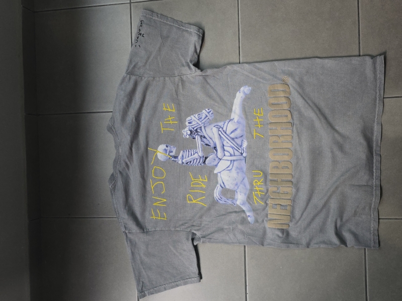 Travis Scott Cactus Jack x Neighborhood Carousel T-Shirt Grey
