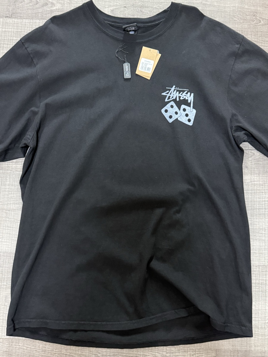 Stussy Dice Tee Pigment Dyed Black Shop Authentic at SASOM