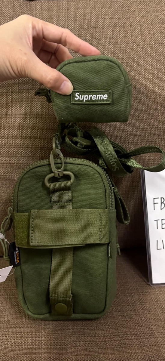 Buy Supreme Camera Bag And Mini Pouch Olive | SASOM