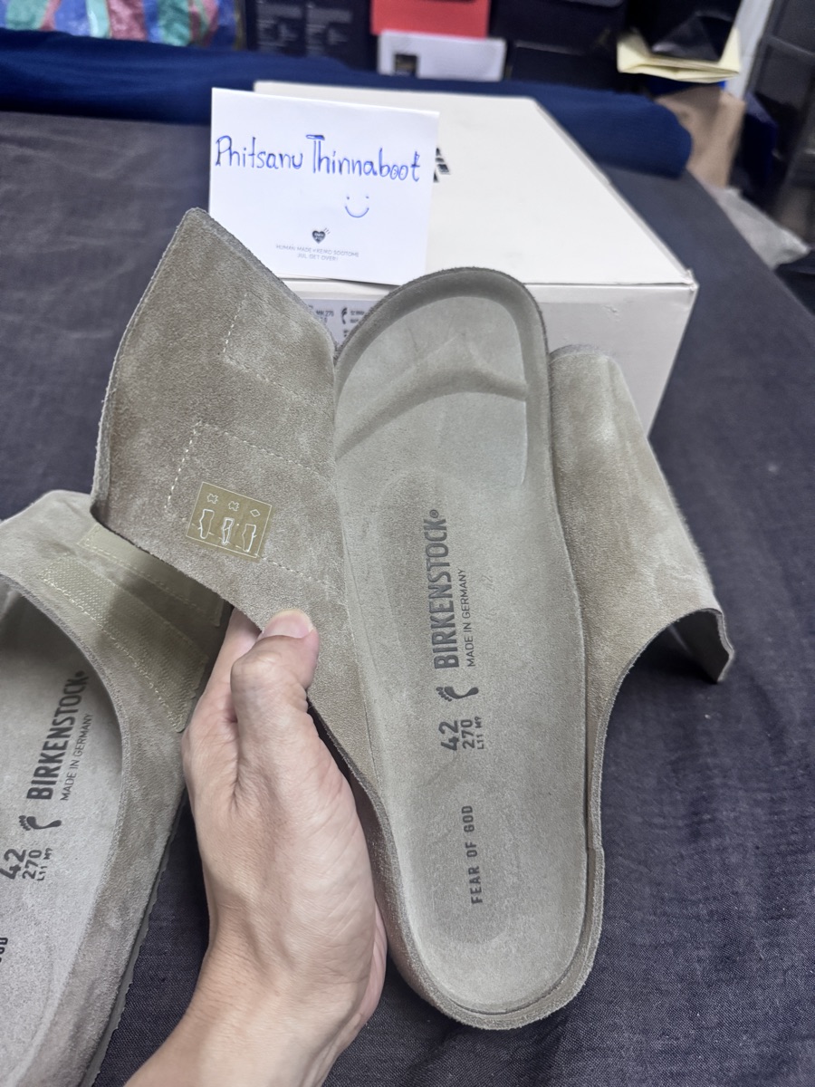 Fear of God x Birkenstock Los Feliz Suede Cement | SASOM