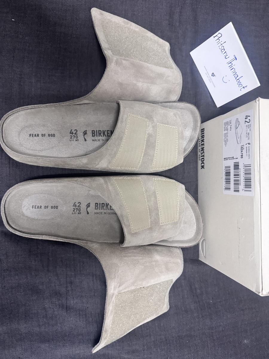 Fear of God x Birkenstock Los Feliz Suede Cement | SASOM