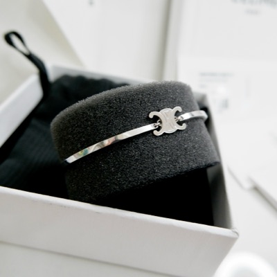 ブレスレット TRIOMPHE GOURMETTE BRACELET IN BRASS WITH RHODIUM FINISH TRIOMPHE GOURMETTE BRACELET IN BRASS WITH RHODIUM FINISH