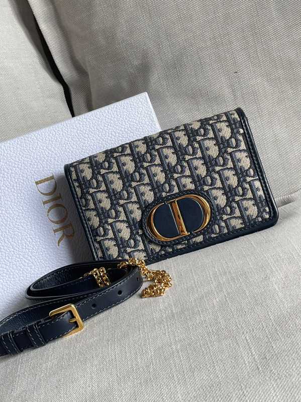 Túi Dior 2-in-1 30 Montaigne Pouch Blue Dior Oblique Jacquard - 97Luxury