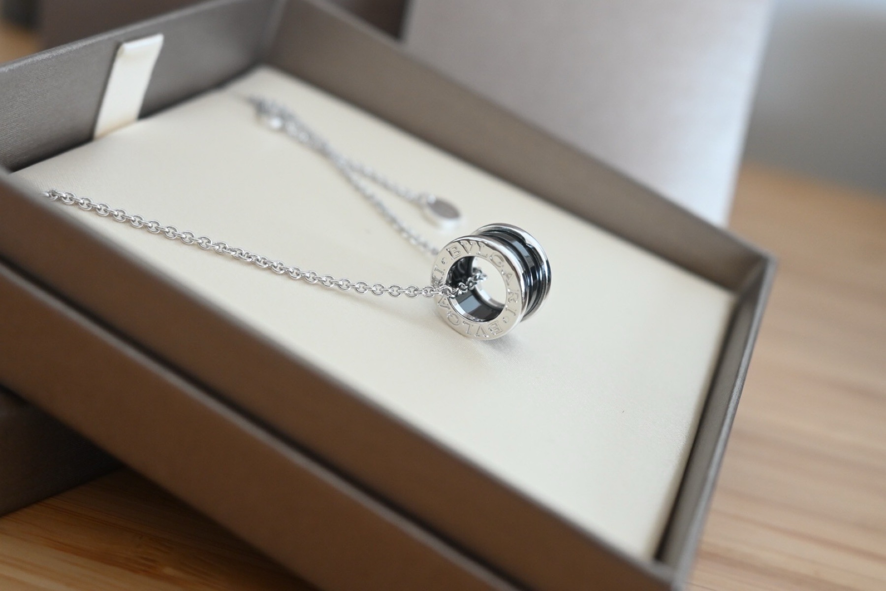 Bvlgari Save The Children Necklace In Sterling Silver With Black